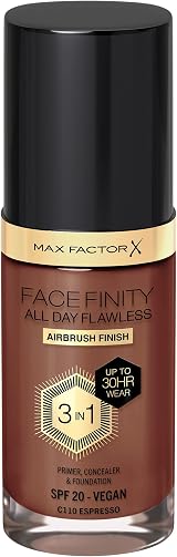 Max Factor Facefinity 3-in-1 All Day Flawless Foundation SPF 20 110 Espresso 30
