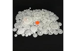 URIMPAVIDO 163PCS Small Motor Gears Plastic Gears for Motor RC Car Model Toy DIY Helicopter RC Toy Gear Replacement Module 0.5 (163)