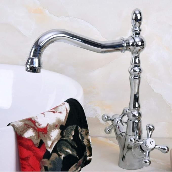 Grifo Grifos Para Fregadero Montado En Cubierta Latón Pulido Caño