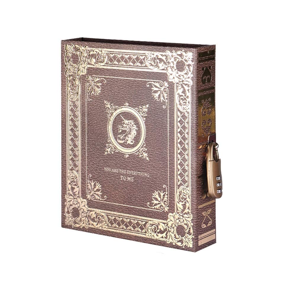 Notebook Password Book Multifunction Notebook with Lock Secret Handbook Diary Hardcover Box Lock Boo
