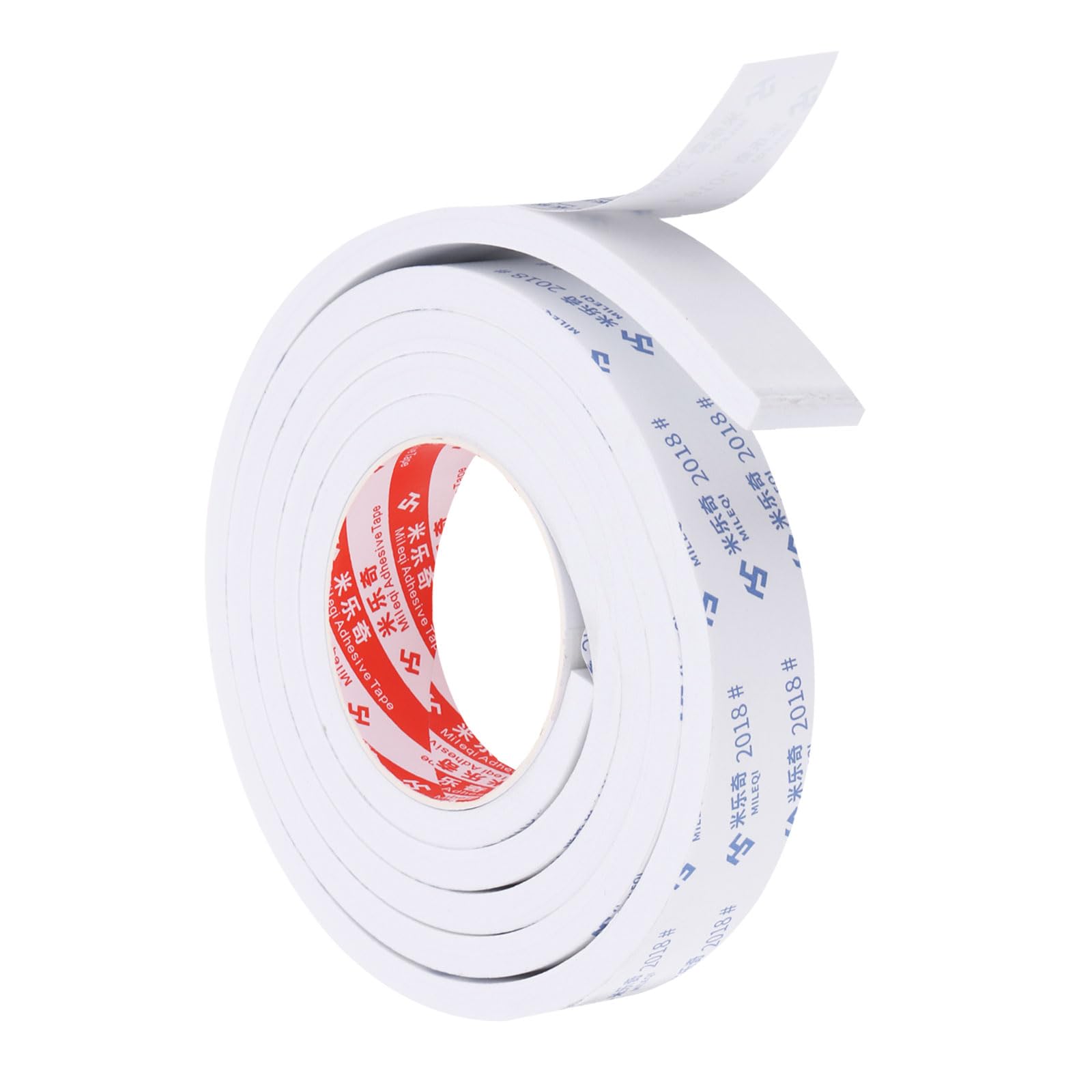 PATIKIL 2m/6.6ft Sealing Foam Tape, 3.5cm Wide 8mm Thick Single Sided Weather Stripping Door Seal Strip for Window Door Insulation, White