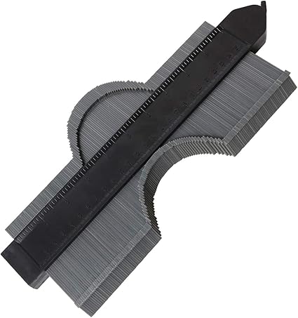Jauge De Contour 250mm Plastique Copieur De Profil Jauge De Profile Pour Regle Architecte Copieur De Contour Pour Precision De Mesure De Carrelage Outil De Marquage Du Bois Stratifie 25 Cm Gris