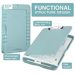 Sooez Clip Boards 8.5x11 with Storage, High