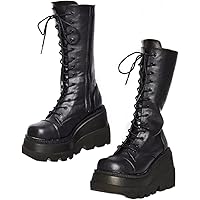 Amazon.com | XYKHUI Womens Gothic Punk Platform Boots Chunky Wedge