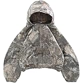 Zip Up Camo Hoodie Y2k Oversized Graphic Hoodies Emo Clothes Vintage 2000s Sweatshirts Grunge Jackets Streetwear