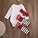 Unisex Baby Bodysuit Romper Outfit Leg Warmer Christmas Xmas Pajamas Set 3pcs (6~9months)