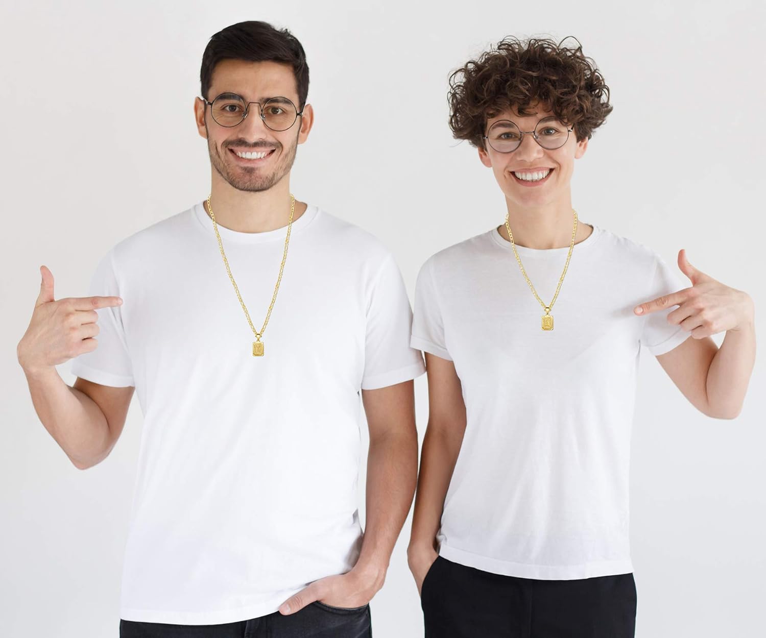 Christmas Gifts for Dad Son Best Friend Brother Necklaces for Men Boys Women Teens 18K Real Gold Capital W Letter Initial Medallion Pendant Trendy Personalized Handmade Stainless Steel Jewelry | 