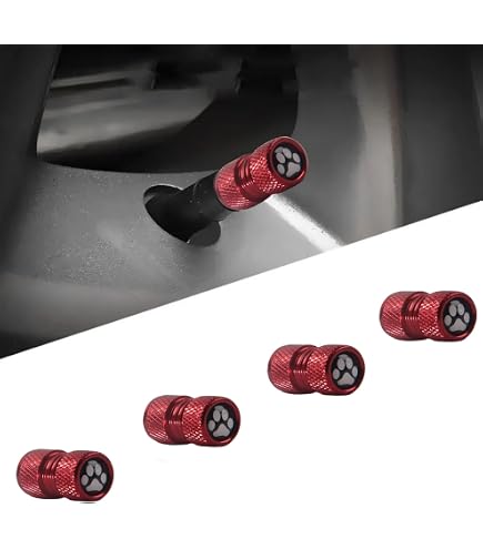 Cool Paw Print Valve Stem Caps - Purple Aluminum, Adds A Fun Touch To Your Wheels!