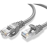MAXLIN CABLE Cat6 Ethernet Cable for Gaming Gray 200ft LAN Network Patch Cord Wire - High Speed Internet Cable with Clips, RJ