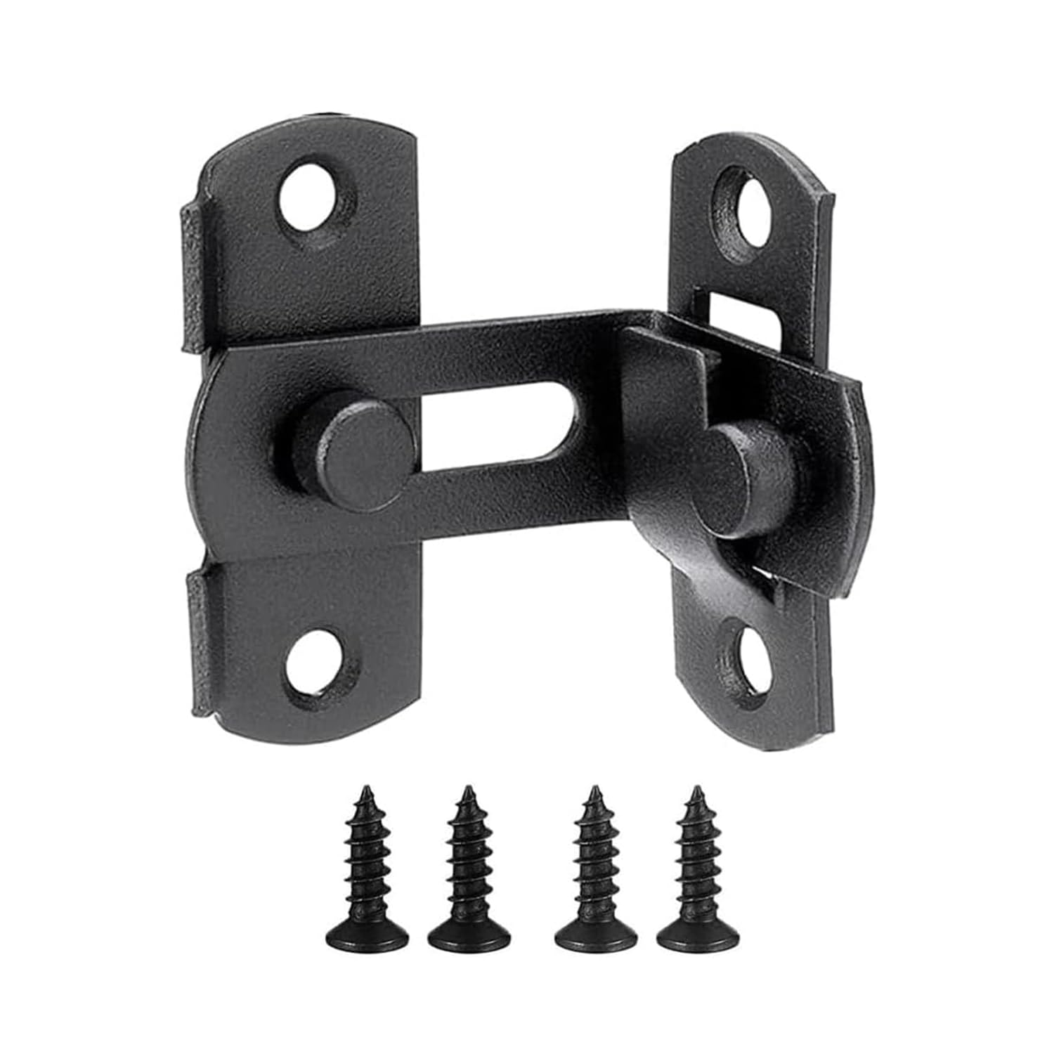 90 Degree Right Angle Door Latch Hasp Bending Latch Buckle Bolt Sliding Lock Barrel Bolt with Screws for Doors and Windows