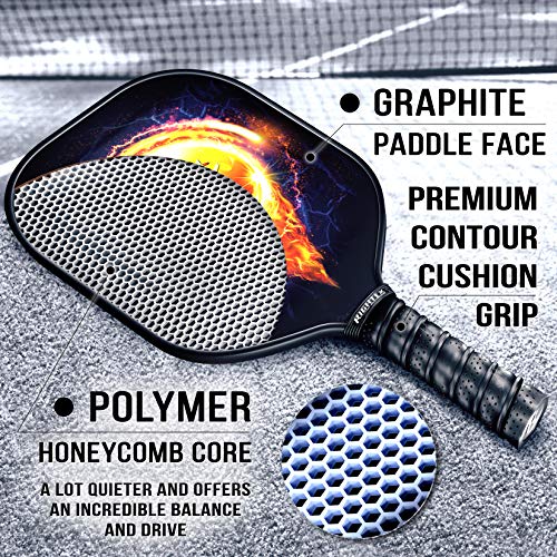 Rightex Pickleball Paddles Pickleball Paddle Set 2 Premium Lightweight Graphite