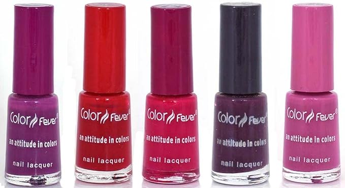Color Fever Nail Polish Mini Pops - Pinkish Red Slush, 0.85 Ounce (Pack of 5)