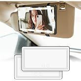 JOYTUTUS Car Sun Visor Vanity Mirror, Car Vanity Mirror With Lights, Makeup Mirror with 3 Light Modes &amp; 60 LEDs, Car Mirror Dimmable Touch Control Travel Makeup Mirror for Car Truck SUV