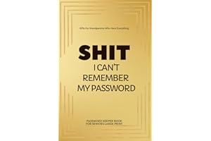 Gifts For Grandparents Who Have Everything: Funny Password Keeper Book for Seniors Large Print with Space for Notes – Useful Gag Idea