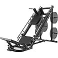 GarveeLife Leg Press Hack Squat Machine, 2 in 1 Leg Press Machine for Home Gym with Linear Bearing, Specialty Hack Squat Machine for Full Lower Body Workout with Calf Block