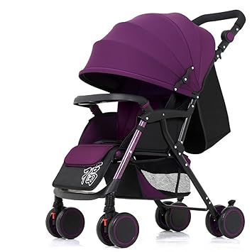 Kinderwagen, leicht faltbar Vierrad, Federung, Liegend, Lycra Baumwolle Markise, verstellbare Schubstange