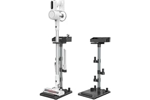 Kodahome Universal Vacuum Stand, Compatible with Bissell Dyson Shark Dreame Cordless Stick Vac, Generic Standing Dock Station Wall Mount Organizer, 7 Accessory Holders Storage Box (Adjustable)