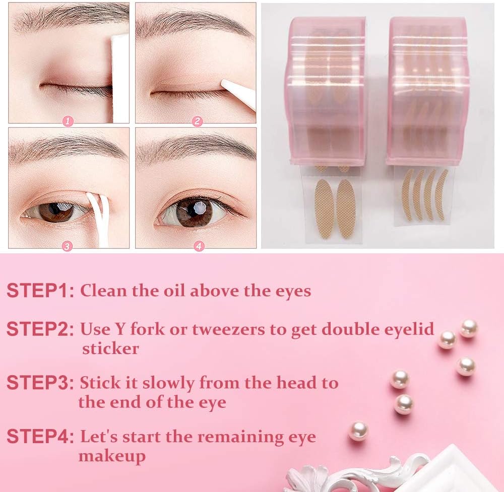 1200 Pcs Eyelid Tape, Invisible Double Eyelid Lift Strips Instant Eyelid Stickers - Image 5