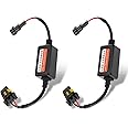 Yumfugu Pack-2 9006/HB4/9012 LED Light Canbus Decoder, High Power LED Light Decoder Driver Adaptor, Error Code Canceler, Car Accessories Anti Flicker Harness for LED Light Systems (Black)