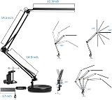 SKYLEO LED Desk Lamp with Clip and Base - 12W, 3 Modes x 10 Levels, USB view 4