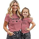 MODNTOGA Mommy and Me Matching Outfit Mother's Day Mama Mini Shirt Mom Toddler Cupid Love Heart Graphic T-Shirt Family Tee