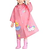Kids Raincoat Boys Girls Rain Jacket Hooded Dinosaur Poncho Waterproof Coat Outdoor Sports 2-12Years