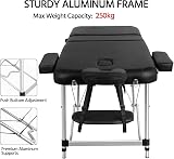 Yaheetech Foldable Massage Bed 70cm Wide Portable Lash Table Aluminum 3 Section view 6