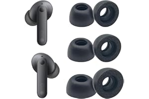 Klowcok Replacement Memory Foam Ear Tips for Nothing CMF Buds, CMF Buds Pro 2, CMF Buds 2a Earbuds, Comfort Fit(3 Pairs, S/M/L, Black)