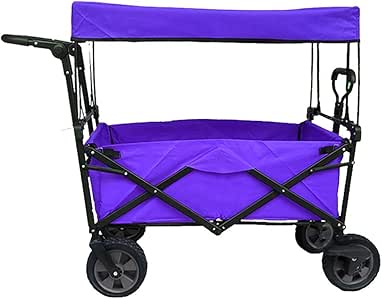 LXD Carro, carros de jardín, techo desmontable, gran capacidad y 4