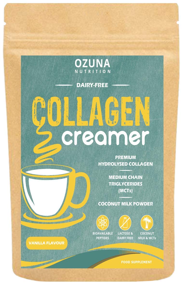 Collagen Coffee Creamer | Keto & Paleo | Premium Hydrolysed Collagen Peptides & Coconut MCT Powder | Dairy-Free | Vanilla Flavour