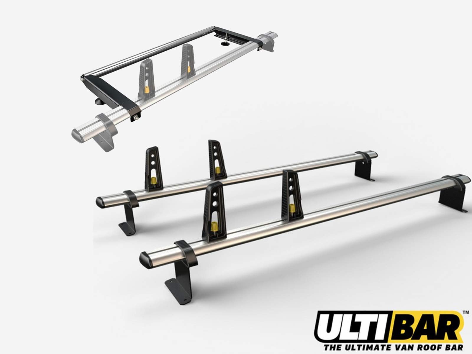 Van Guard Roof Rack for Vauxhall Combo (D 2012-2018) 2 Roof Bars + Rear Ladder Roller [Only Suitable for Standard Roof (H1) Models with Twin Rear Doors] - Ulti Bar - VG284-2/VGR-28