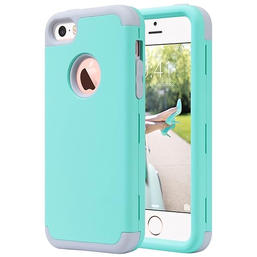 title=ULAK- Cover iPhone 5S- iPhone SE Custodia ibrida a protezione integrale con
