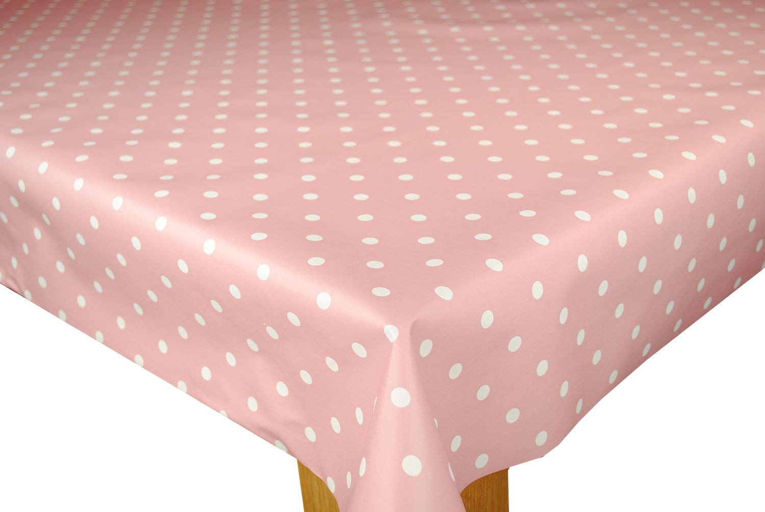 Karina Home Pink Polka Dotty PVC Wipe Clean Tablecloth 300cm x 140cm