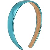 CURASA Blue Headband Wide Thick Flat Headbands for Women Non Slip Hair Bands Blue Head Band For Girls Hair Accessories