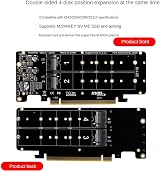 PH44PRO 4-Disk NVMe Card PCIeX16 to M.2 M-Key NVMEx4 SSD Adapter view 7