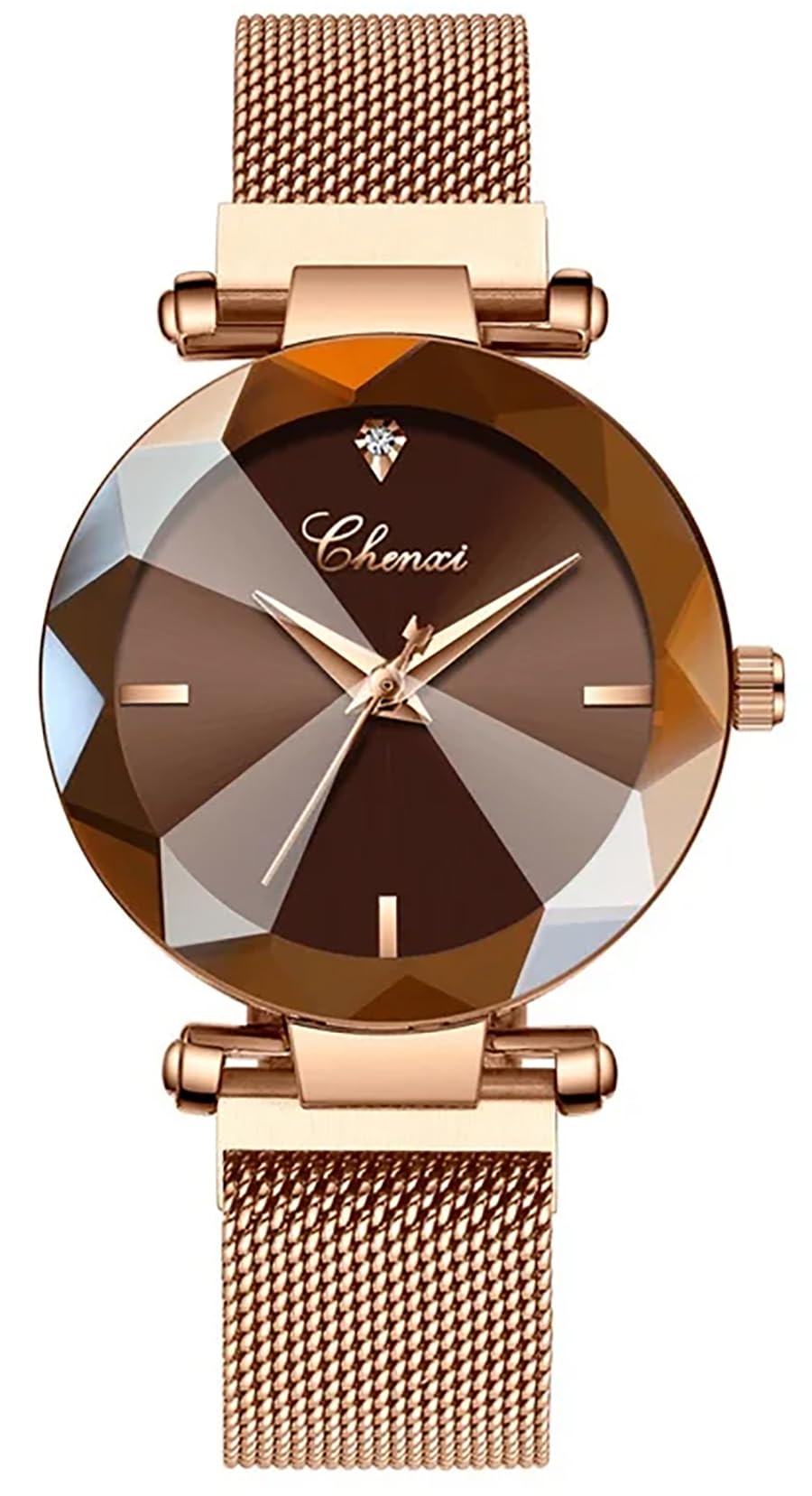 MASTOP Luxury Women Watches Analog Quartz Watch Bracelet Watch Mesh Band Waterproof Wrist Watches for Ladies, A Luxury/Brown, Luxury / Fashion Casual