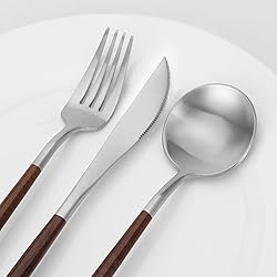 Silverware Set with black handle, Vanys 30 Piece