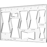Hecfu 8 in 1 Router Templates for Woodworking, Router Jig Bowtie Template for Woodworking, Bowtie Router Template Jig Kit, Butterfly Inlay Template Decorative