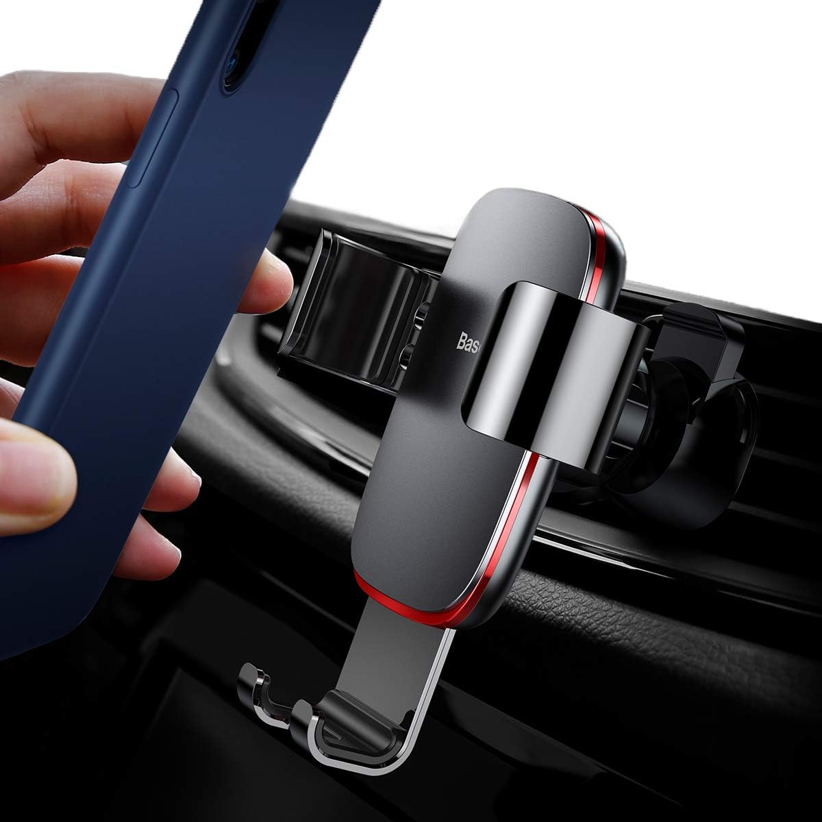 Car Phone Holder, Universal Air Vent Phone Holders Adjustable Car Mount Cradle and 360 Degrees Ratation for iPhone Xs MAX/XS/XR/X/8s/8/7/6 Plus,Samsung Galaxy S9/S8/S7,Huawei P20,etc (Black)