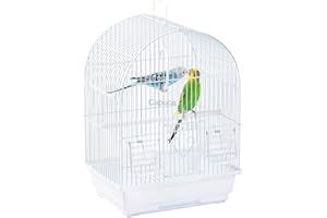 Capuca Small Bird Travel Cage - Lightweight Small Birds Starter Kit with Birdcages and Accessories Great for Parakeets Lovebirds Parrotlets Finches Canaries