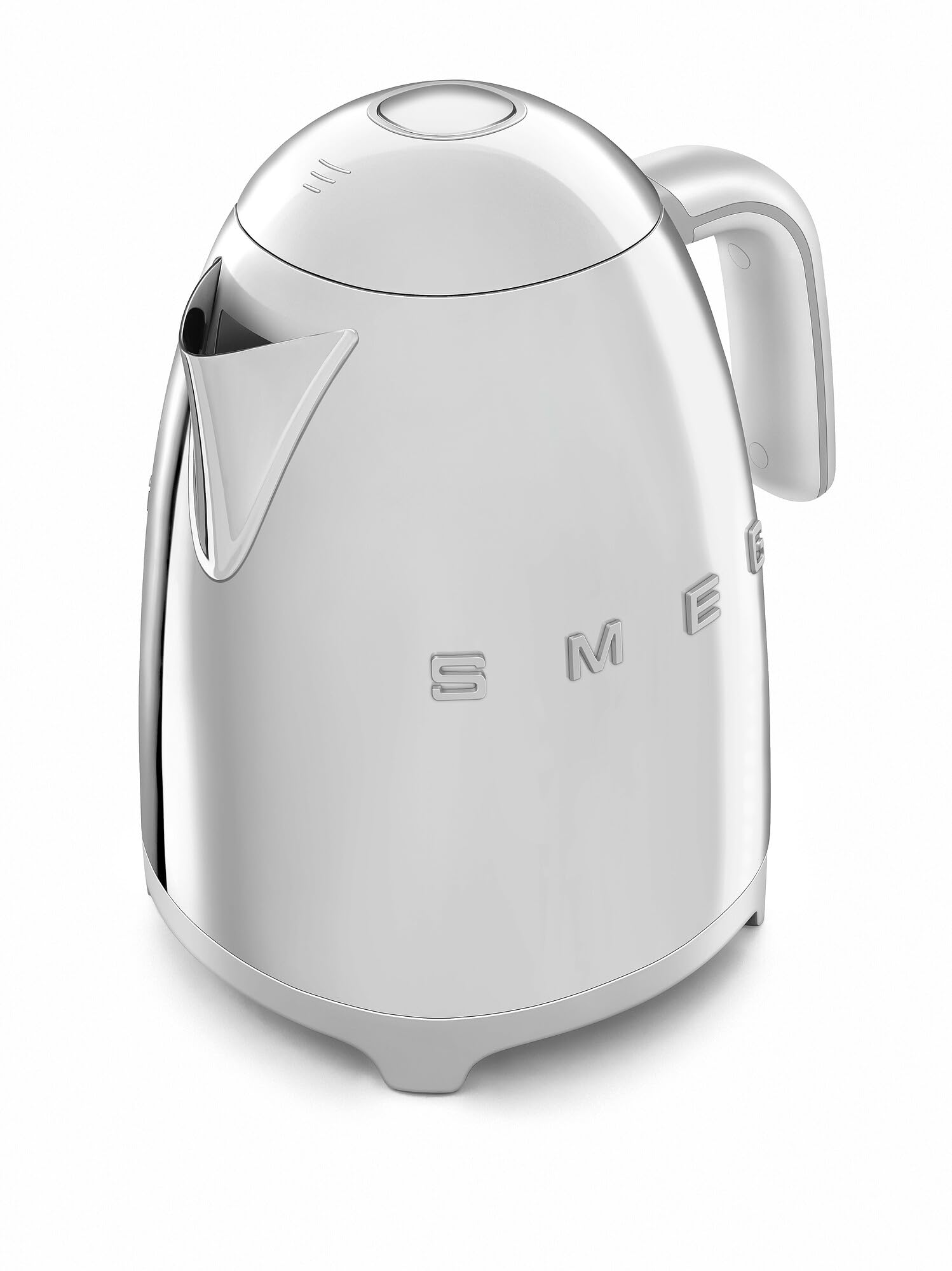 Hervidor de agua eléctrico SMEG estilo retro de los años 50 con apagado automático, base extraíble e indicador de agua, KLF03SSUS, acero inoxidable pulido