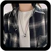 Iaceble Boho Open Circle Pendant Necklace Karma Circle Choker Necklace Silver Italy Chain Necklace Hollow Wide Ring Necklace Jewelry for Women