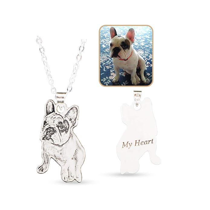 Loveu Jewelry Kette Damen Herren Halskette mit Fotogravur und Textgravur 925 Sterling Silber,personalisierte Foto Anhänger,Ha