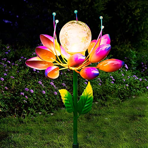 Solar Garden Lights Garden Decorations Flower Solar Lights Spinners