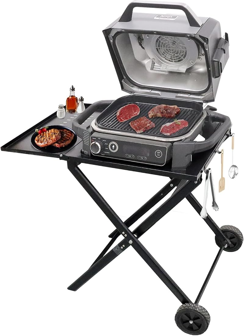Raweao Woodfire Stand for Ninja OG701 Foldable BBQ Grill Stand