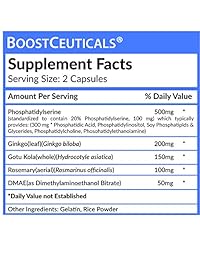 boostceuticals Phosphatidyl Serina 100 mg con Ginkgo Biloba 60 °Cápsulas