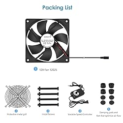 Qirssyn 120mm AC Powered Fan with Vriable Speed