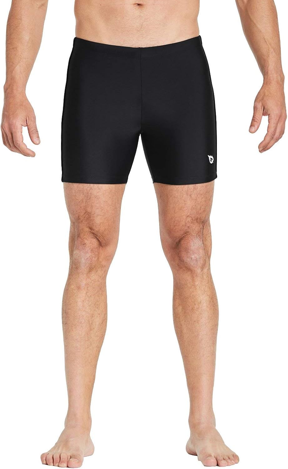 BALEAF Mens' Athletic Swim Jammers Quick Dry Compression Square Leg Swim Brief Swimsuit: Clothing