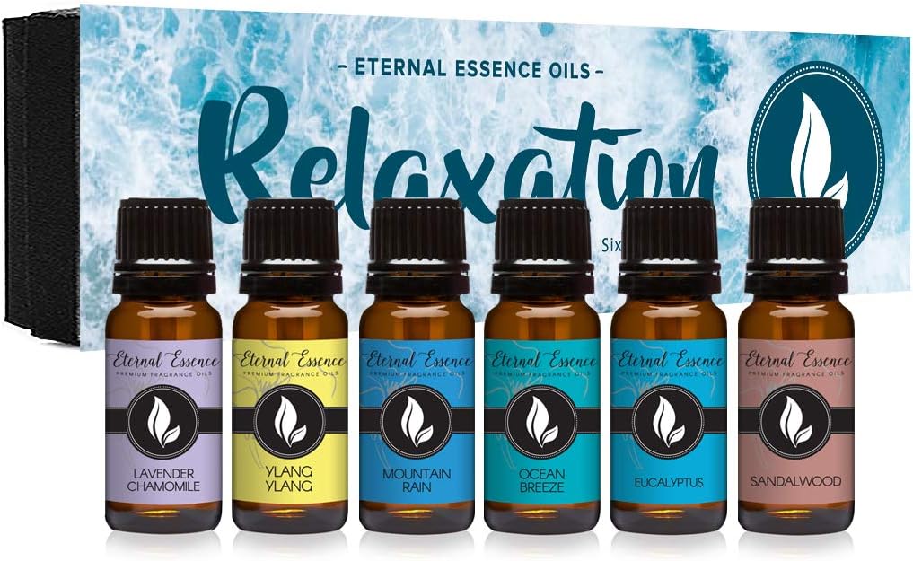Amazon Com Relaxation Gift Set Of 6 Premium Grade Fragrance Oils Lavender Chamomile Ylang Ylang Mountain Rain Ocean Breeze Eucalyptus Sandalwood 10ml Scented Oils Health Personal Care
