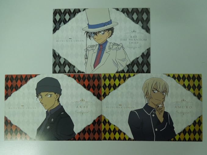 Amazon 名探偵コナン アンテナショップ コナンフェア イラストカード 怪盗キッド 安室透 赤井秀一 3枚セット アニメ 萌えグッズ 通販